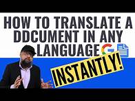Video thumbnail for How to Translate a Document in Any language using Google Docs