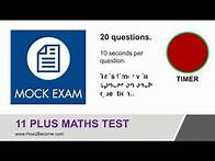 Video thumbnail for 11 PLUS MATHS TEST (Mock Exam)