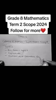 Video thumbnail for Grade 8 Mathematics: Term 2 Scope 2024 - Essential Guide