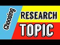 Video thumbnail for How To Find a Good Research Topic Easily