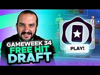 Video thumbnail for MY FIRST FPL FREE HIT DRAFT FOR BLANK GAMEWEEK 34 | 2024/25