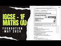 Video thumbnail for IGCSE Edexcel Maths A | Foundation Paper 1 4ma1/1f | May June 2024 |Walkthrough