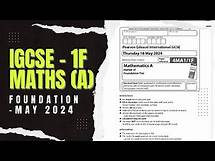Video thumbnail for IGCSE Edexcel Maths A | Foundation Paper 1 4ma1/1f | May June 2024 |Walkthrough