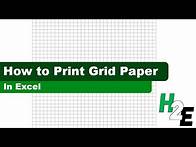 Video thumbnail for How to Print Graph / Grid Paper in Excel