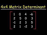 Video thumbnail for How To Find The Determinant of a 4x4 Matrix