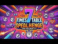 Video thumbnail for 7 Times Table Speed Challenge! | Can You Beat the Ultimate Test?