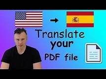 Video thumbnail for How to translate PDF to Spanish - DocTranslator.com