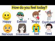 Video thumbnail for Emotions and feelings vocabulary / sentences for kids / english practice