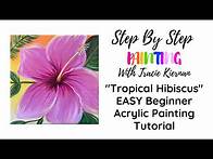 Video thumbnail for Easy And Simple Tropical Hibiscus Acrylic Painting Tutorial