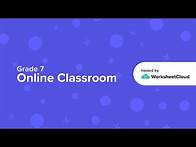 Video thumbnail for Grade 7 - Mathematics - Addition and Subtraction of Fractions / WorksheetCloud Online Lesson