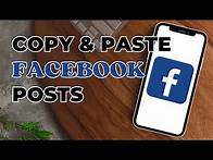 Video thumbnail for How To Copy And Paste On Facebook | How To Copy And Paste On Facebook Lite