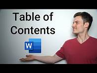 Video thumbnail for How to Make Table of Contents in Word