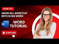 Video thumbnail for How to see all Shortcut keys in MS Word | Show all Shortcut keys in MS Word