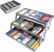 Video thumbnail for 3-Tier Expandable Drawer Organizer - Multi-Level Folding Smart Drawer for Makeup, Jewelry, Desk, Office - 1 Row 3 Tier - Grey