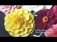 Video thumbnail for Free paper flower templates and tutorial for beginners