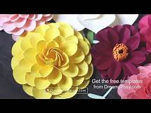 Video thumbnail for Free paper flower templates and tutorial for beginners