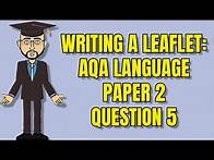 Video thumbnail for GCSE English Language: Writing A Leaflet