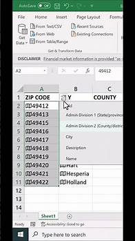 Video thumbnail for Geography Data from Zip Codes in Excel!☝️