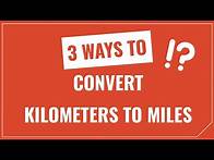 Video thumbnail for How to Convert Kilometers to Miles