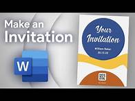 Video thumbnail for How to Create an Invitation Card in Microsoft Word | Word Tutorial