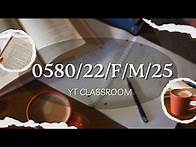 Video thumbnail for 0580/22/F/M/25 | IGCSE MATHEMATICS 0580 PAPER 22 FEB MARCH 2025 | #igcse | #YTClassroom