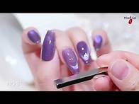 Video thumbnail for Must-Try This Two-Color Cat Eye Nail Art for 2023! Dual-Dynamic French Design Gel Polish Nail Trend