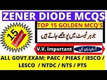 Video thumbnail for 🔴TOP 15 GOLDEN MCQS ON ZENER DIODE II Most Important MCQs For Exam