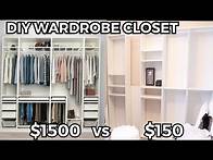 Video thumbnail for DIY IKEA PAX WARDROBE CLOSET on a $150 BUDGET Open Closet Filming Room Makeover