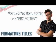 Video thumbnail for CAPITALIZING & FORMATTING TITLES | English Lesson