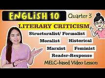 Video thumbnail for Critique a Literary Selection | Literary Approaches || GRADE 10 | MELC-based VIDEO LESSON | QUARTER3