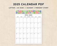 Video thumbnail for Printable 2025 Calendar · 12-page PDF · Magic Mosaic - Etsy