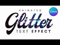 Video thumbnail for Glitter Text Effect in Canva - Canva Typography