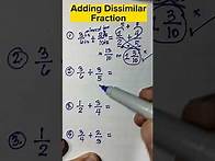 Video thumbnail for Grade 6 Mathematics: Adding Dissimilar Fractions