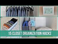 Video thumbnail for 15 CLOSET ORGANIZATION HACKS - How to organize your closet | OrgaNatic