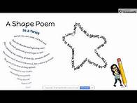Video thumbnail for How to write a shape poem