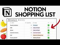 Video thumbnail for Create a Shopping List in Notion | Step-by-step Tutorial