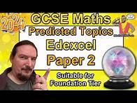 Video thumbnail for Edexcel GCSE Maths - Predicted Paper 2 - June 2024 - Foundation Tier
