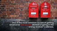 Video thumbnail for How To Fix 550 Delivery Error? Troubleshoot 550 Email Error