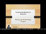 Video thumbnail for Writing the Methodology Chapter of a Qualitative Study by Philip Adu, Ph.D.
