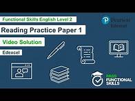 Video thumbnail for Pass Functional Skills - Edexcel Reading Practice Paper 1 (Level 2) Video Solution