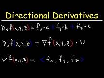 Video thumbnail for How To Find The Directional Derivative and The Gradient Vector