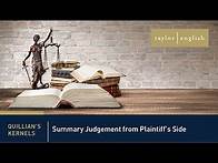 Video thumbnail for Litigation Fundamentals | Summary Judgment from Plaintiff's Side