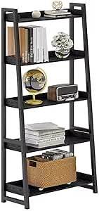 Video thumbnail for IRONCK Industrial Bookshelf 5-Tier 31.5 in Wide, Bookcase Ladder Shelf, Storage Shelves Rack Shelf Unit, Accent Furniture Metal Frame, Home Office Furniture for Bathroom, Living Room