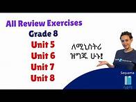 Video thumbnail for Grade 8 Maths Review Exercises | Unit 5 - Unit 8 | Grade 8 Ministry | የክለሳ ጥያቄዎች | Saquama |