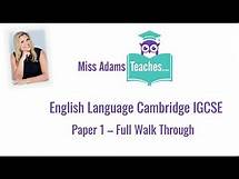 Video thumbnail for Revise Cambridge IGCSE English Language Paper 1 - Full Walk Through!