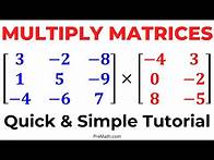 Video thumbnail for How to Multiply Matrices with Different Dimensions | Simple Step-by-Step Explanation
