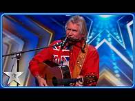 Video thumbnail for Dave Sheriff gets SIMON COWELL singing along to Blackpool song! | Auditions | BGT 2025