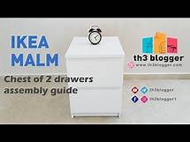 Video thumbnail for IKEA MALM Chest of 2 drawers assembly instructions very detailed