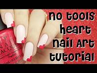 Video thumbnail for ♡ No Tools Heart Nail Art Tutorial - Valentine's Day Nails ♡