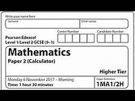 Video thumbnail for NOVEMBER 2017 OFFICIAL Edexcel 9-1 Paper 2 GCSE Maths Higher calculator Paper 2 FULL walkthrough